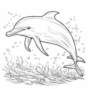 Delfin kolorowanka – rysuj i koloruj z przyjemnością!