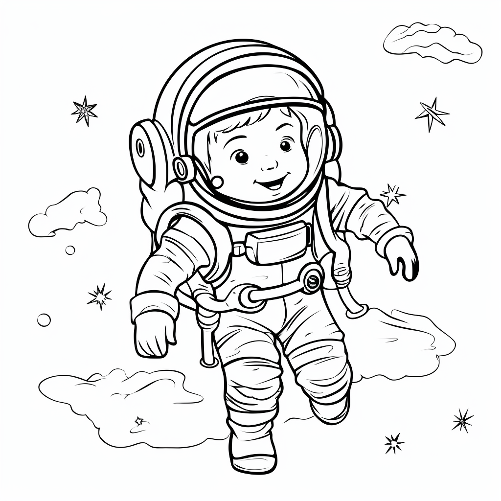 kosmonauta kolorowanka