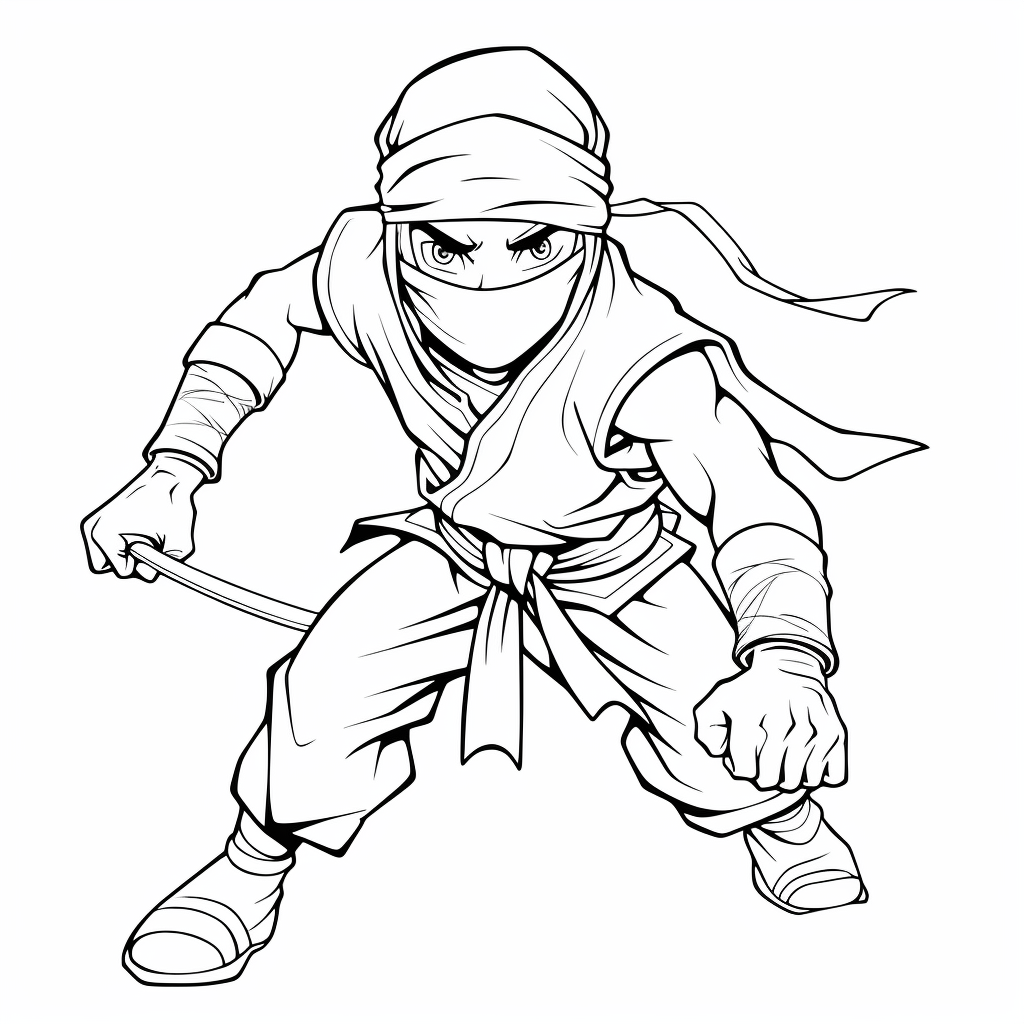 ninja kolorowanka do wydruku