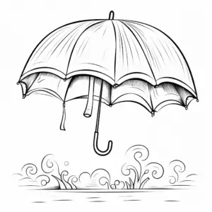 Kolorowanka parasol – różne kształty, wzory i sceny