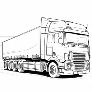 Tir Rysowany Tir kolorowanka - malowanki tirów dla dzieci!