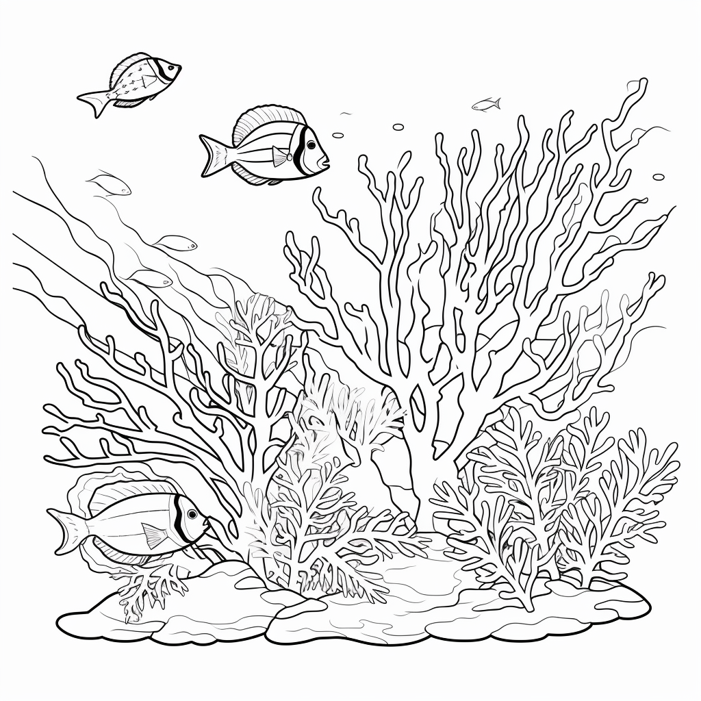 Rafa koralowa kolorowanka do druku