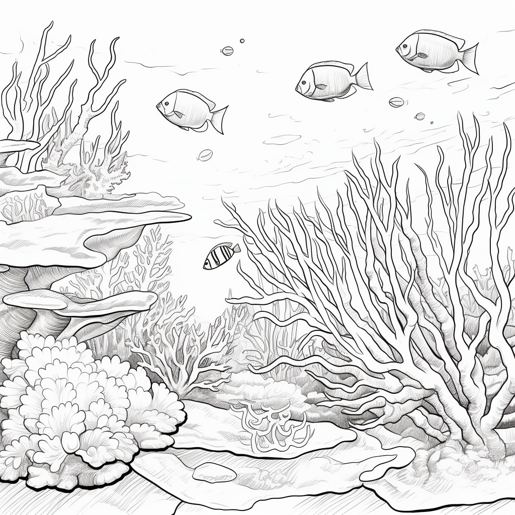 Rafa koralowa kolorowanka