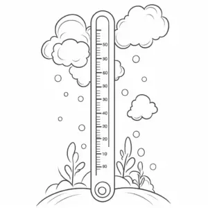 Termometr kolorowanka z nauką o temperaturze