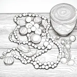Kolorowanka korale – biżuteria i ozdoby