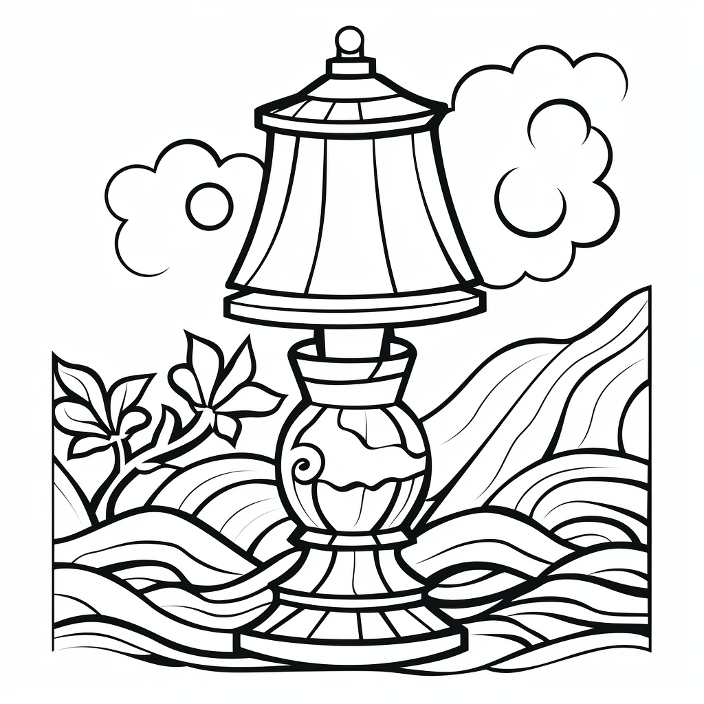 Lampa kolorowanka dla dzieci
