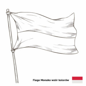 Flaga monako kolorowanka do wydruku