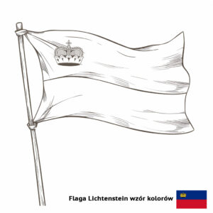 Flaga lichtensteinu kolorowanka