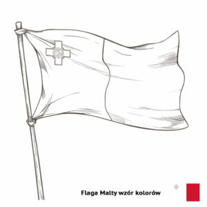 Flaga Malty kolorowanka do druku
