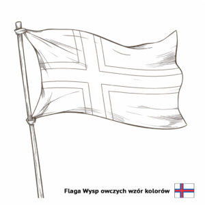 Flaga wysp owczych kolorowanka