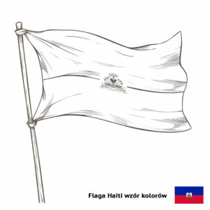 Flagi Haiti kolorowanka dla dzieci
