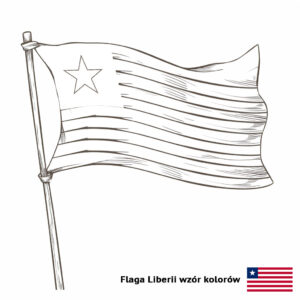 Flaga Liberii Kolorowanka