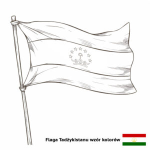 Flaga Tadżykistanu kolorowanka – darmowe szablony do druku